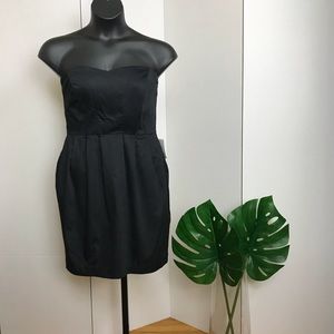 H&M Strapless Black Cotton Dress